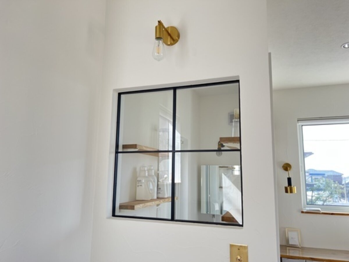 FIX窓 アイアン ガラス 室内窓 オイルガード デコマド 造作窓 オーダー ...