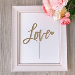 Love 6 ウェディング 結婚式 ケーキトッパー　（カラーアクリル変更可）