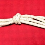 ●●猫の足跡柄クリーム色帯締め新品