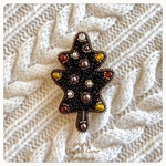 Autumn Leaf〜Coup de Coeur〜ビーズ刺繍ブローチ