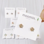 -ichi-ｲﾁ(オレンジ)　5mmのお花　小粒ピアス/イヤリング