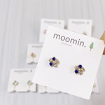 -ichi-ｲﾁ(ブルー)　5mmのお花　小さい小粒ピアス/小ぶりイヤリング　フラワーピアス