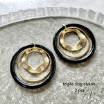2pcs★charm・ triple ring（リングチャーム）