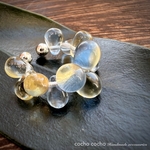 新色♪Asayake drops+ blue orange  〈イヤーカフ〉朝焼けの空のしずく
