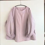 〈お肌に優しい〉ダブルガーゼパフスリーブブラウス