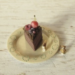 ミックスベリーとチョコレートのショートケーキ🍰選べるナノアニマル🐿🐻