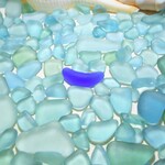 海辺の輝き　ブルー系色極小・小型サイズ大盛Ｂクラス（シーグラス）   