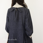 [予約販売] ブラックダンガリーバックリボンワンピース
