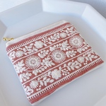 【再販】インド刺繍のファスナーポーチ