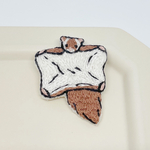 ふわっとムササビ刺繍ブローチ　／itomici