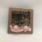 こちら直接購入可能です🐱🐶　うとうとわんちゃん、ねこちゃんのミニフレーム　オーダーメイド　羊毛フェルト