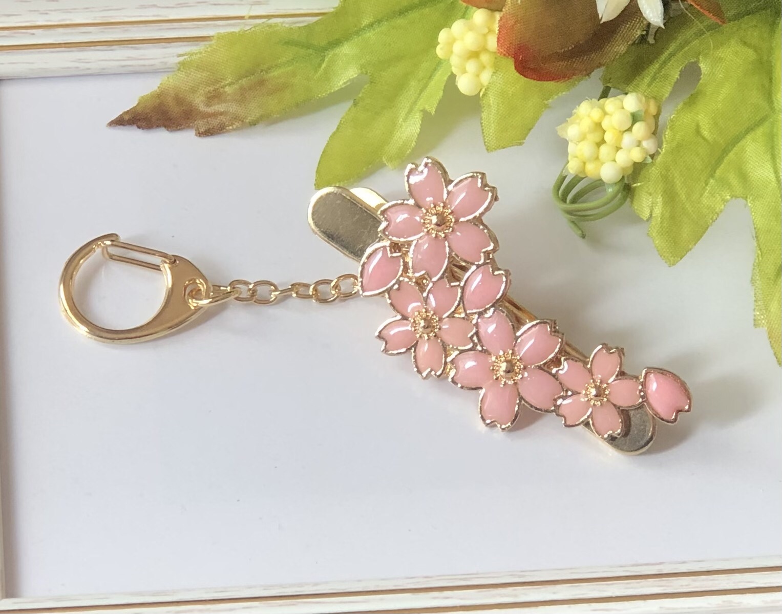 桜レジン🌸キークリップ ゴールド - nicori GALLERY | minne byGMO