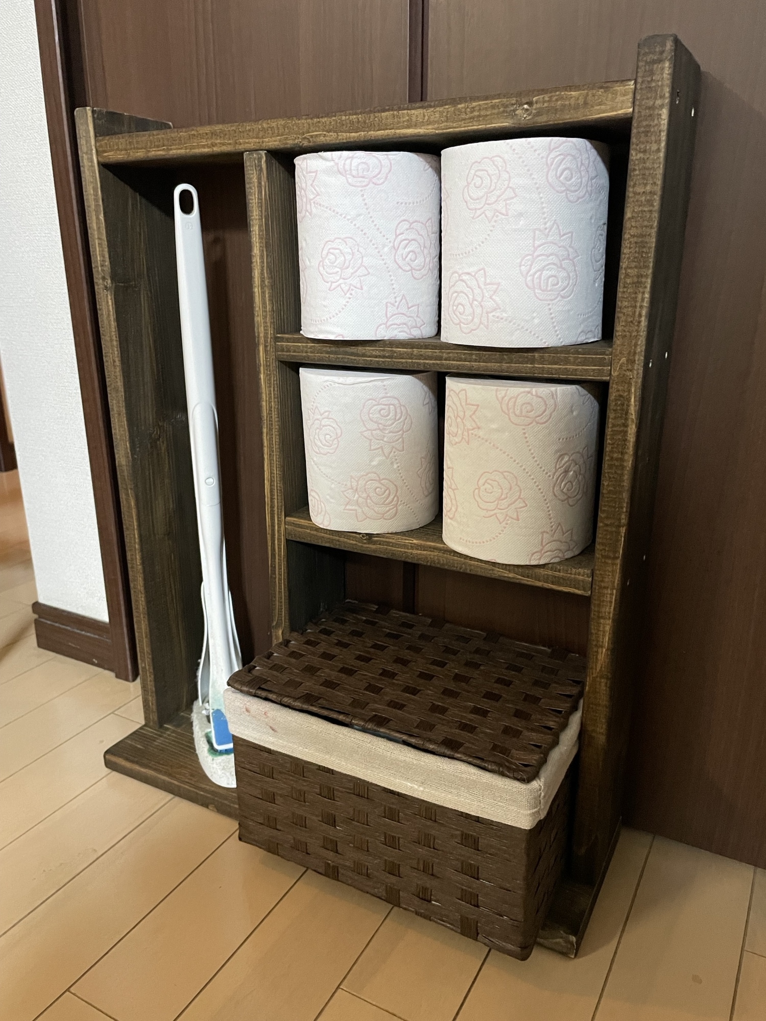 ♪キッチンペーパーホルダー付☆横幅自由自在キッチンシェルフ♡♪スパイスラック 新商品】奥行14cmキッチンペーパーホルダー付(収納力バツグン