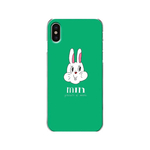 iPhoneケース6.6s.7.8.X.Xs.XR.Xsmax  クリアケース シリコンケース うさぎ 春色 黄緑 ネイビー イラスト ハンドメイド min official 緑 水色 パステルカラー
