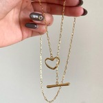 new♡ハートマンテルネックレス