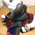 フード付きダッフルコート(チェック赤系)for aibo 