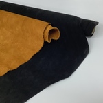 大特価！！　牛革 　ベロア　丸革　黒色×茶色　2枚セット　黒色＆茶色　本革　レザー小物　ハンドメイド　神戸リザード　レザークラフト　革　レザー　コウベエルファクトリー　秋冬　素材　ベルベット