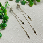 しずく ２way ゴールド チェーン ピアス 