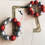 再販【JIRI 🎄Christmas special FP12㍉1連10コセット】JIRI＊IVANA #czech beads#チェコビーズ　silver＊red