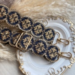 インド刺繍リボンのショルダーストラップ