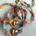 【1連15コセット】JIRI＊IVANA#czech beads#チェコビーズ　leaf   leaves 15✖️7㍉　orange turquoise mixassort