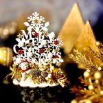 クリスマスオブジェ★クマのサンタの白いクリスマス…