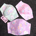 3枚セット★ゆめかわ・ハート✴️キッズ立体ハンドメイドマスク
