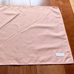 ご予約のお客様専用★オレンジストライプ（横）★お名前タグ付き★給食ナフキン40×60★ランチョンマット　小学校