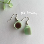 コーヒーピアス(イヤリングに変更可)