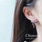 【2時間限定プライス】フリル✱とろけるチョコレート イヤリング/ピアス〜上品 きれいめ プレゼント ギフト フェイクスイーツ