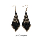 BLACK×GOLD フリンジピアス/イヤリング