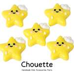 デコパーツ 5個(星)ハンドメイド キッズ 子供 手芸材料 アクセサリー 小物 デコレーション キッズ pt-1969