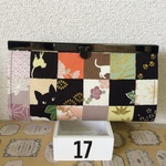 くろねこ和柄お財布（受注製作）