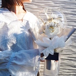 フラワーバルーンブーケ  White ♡　結婚祝い・結婚記念日・誕生日