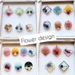 猫　ネームキーホルダー　Flower　order made
