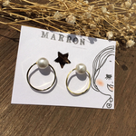 コットンパール×リングピアス