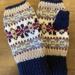 手編み指無し手袋🧶
