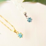 【silver925】12月誕生石・高品質ブルージルコンのクラウンネックレス