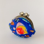 リバティ　おさかながま口ポーチ