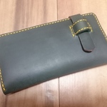 【受注生産】プルアップオイルレザー　手縫い オトコマエ長財布  深緑 大容量  