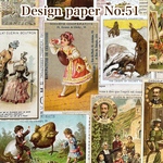 デザインペーパー・コラージュペーパー・15枚入A4☆No.51