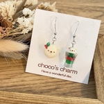 くまくまクリスマスパンセット♪［ピアス、イヤリング、チャーム加工可能］