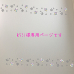 K731様専用ページです(o^^o)