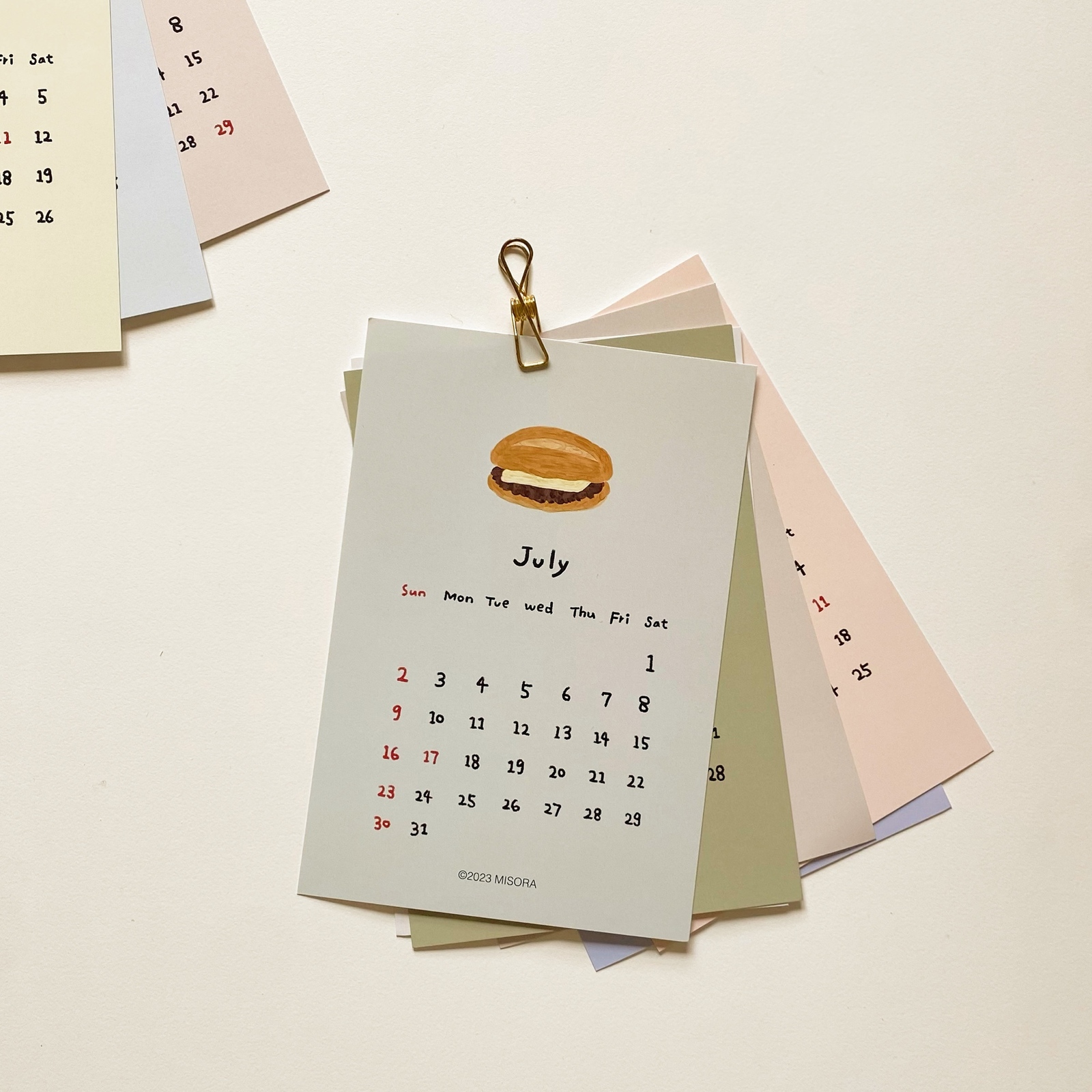 2023 original bread calendar 2023パンカレンダー - MISORA2021
