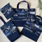 在庫のみ＊男の子用＊入園入学グッズ。デニム柄＊レッスンバッグ＊シューズ入れ＊体操服入れ＊歯ブラシコップ入れ＊ナップサックに変更も可能♪