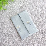 【ミニ】ポケットティッシュケース＊入園入学＊小花＊グレイッシュグリーン＊デコレクションズ