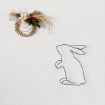 うさぎのワイヤーアート・新年お飾り(虫ピン付属)