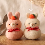 〈11/10 20時~販売〉うさぎさん鏡餅(ホワイト)  羊毛フェルト