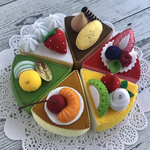 大きなケーキセット　フェルト  ケーキ フルーツ　ホールケーキ　ままごと　