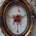 Pomegranate　necklace　cross(再)